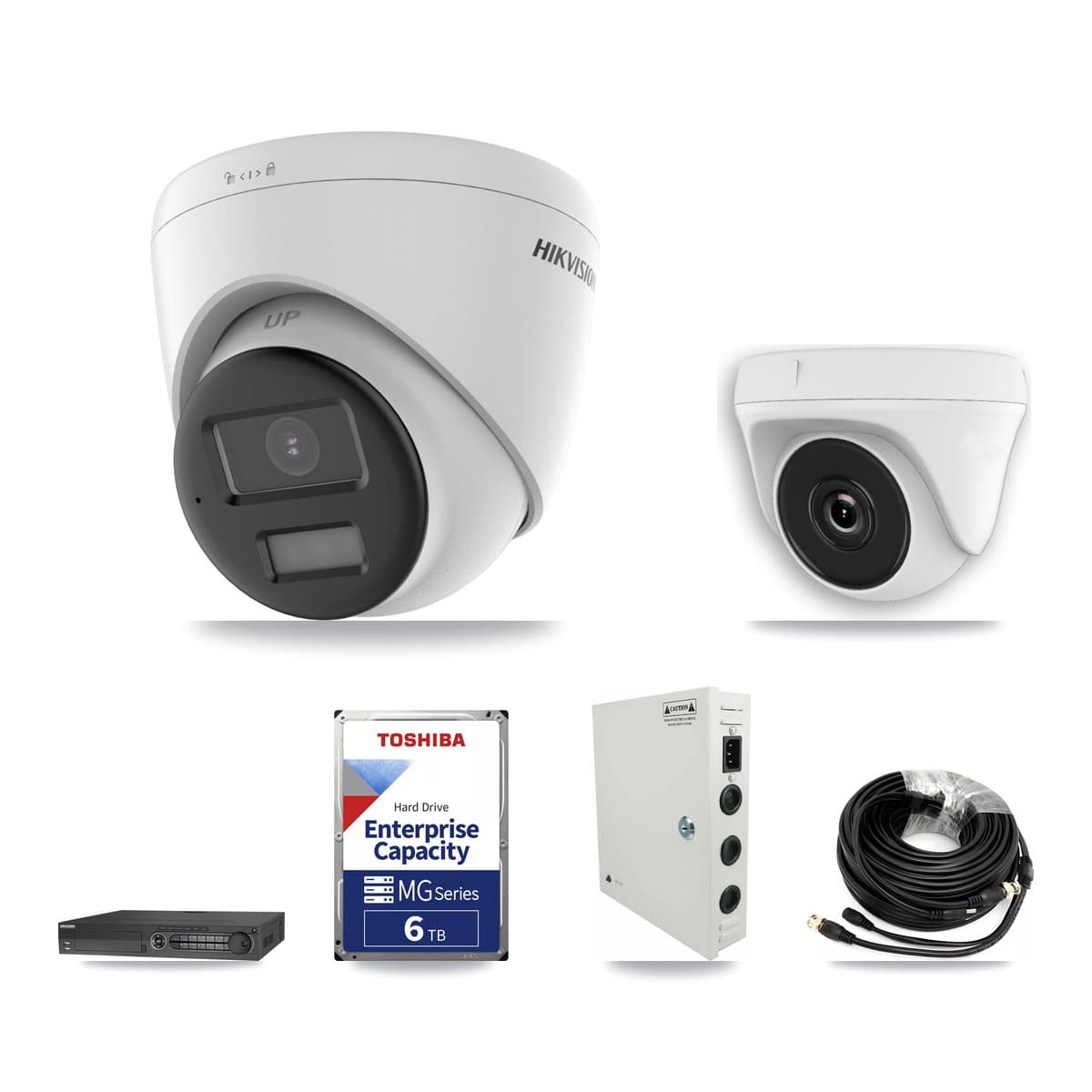 Hikvision 32-Channel 2MP – 4K CCTV Kit — 29 4K Turret + 1 2MP Dome Cameras + 3× 6TB Recording