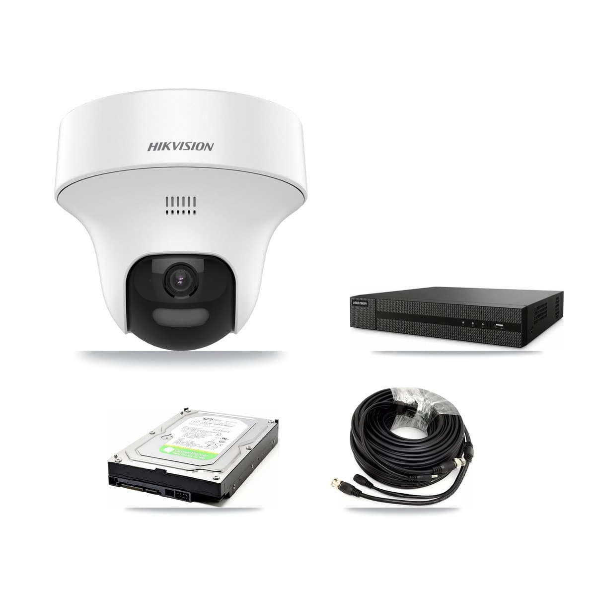 Hikvision 8-Channel 5MP CCTV Kit — 1 DS-2CE70K0T Turret Camera + 1TB Recording (DVR-8CH Recorder) - Image 1