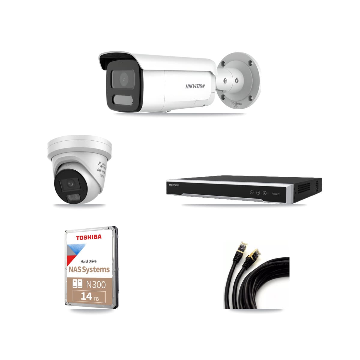 Hikvision 16-Channel 4MP CCTV Kit — 1 Turret + 10 Bullet Cameras + 14TB Recording