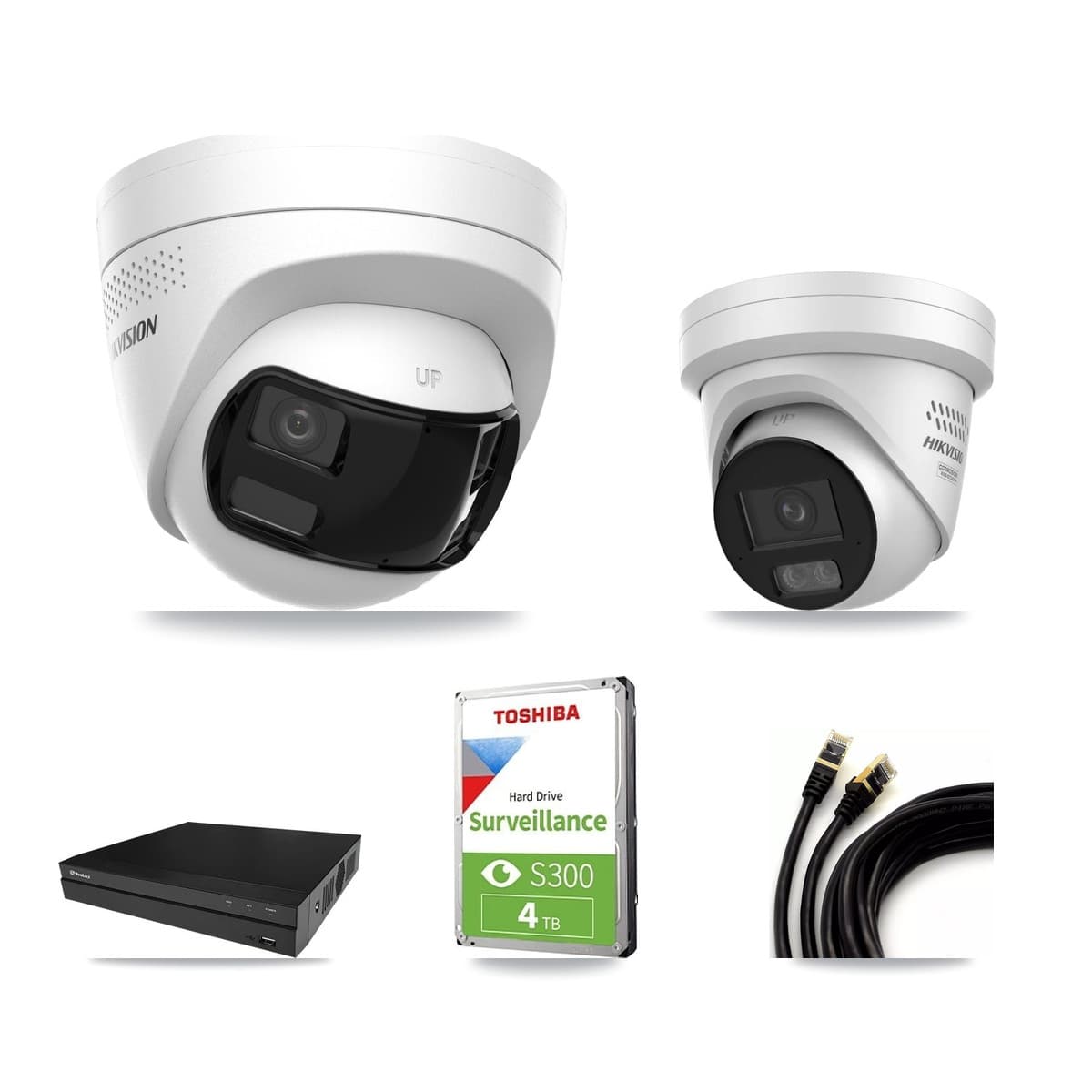Prolux 8-Channel 4MP – 4K CCTV Kit — 1 4K + 1 4MP Turret Cameras + 4TB Recording - Image 1