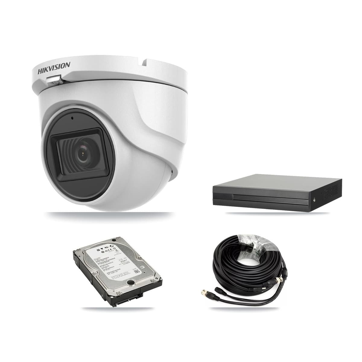 Hikvision 16-Channel 5MP CCTV Kit — 4 Turret Cameras + 5TB Recording (XVR-3116HS Recorder) - Image 1