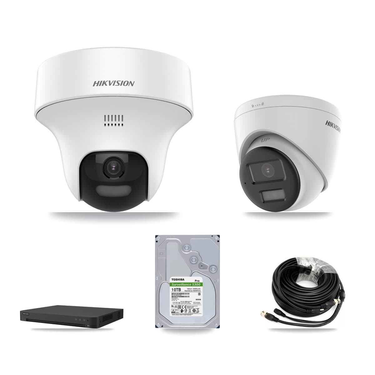 Hikvision 16-Channel 5MP – 4K CCTV Kit — 4 DS-2CE70K0T 5MP + 2 DS-2CE78U0T 4K Turret Cameras + 10TB Recording