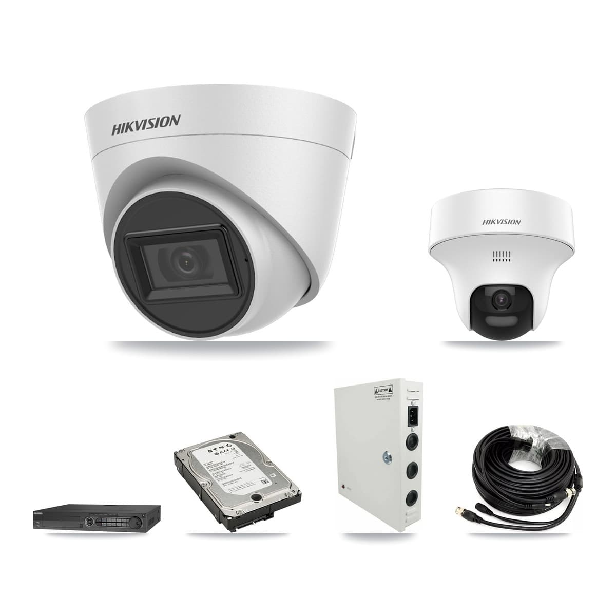 Hikvision 32-Channel 5MP CCTV Kit — 3 DS-2CE70K0T + 8 DS-2CE78H0T Turret Cameras + 3× 5TB Recording - Image 1