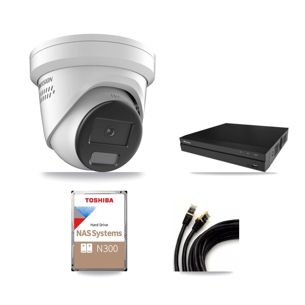 Hikvision & Prolux 16-Channel 4K CCTV Kit — 16 DS-2CD2387G2H Turret Cameras + 18TB Recording - Image 1