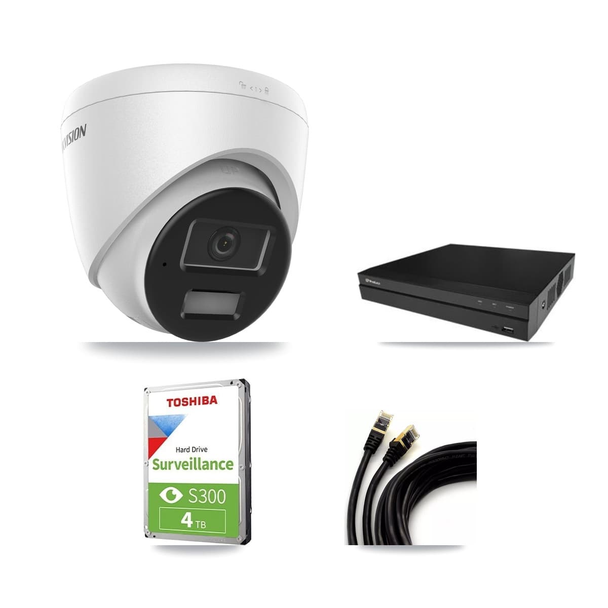 Hikvision & Prolux 16-Channel 4MP CCTV Kit — 3 DS-2CD1343G2 Turret Cameras + 4TB Recording - Image 1