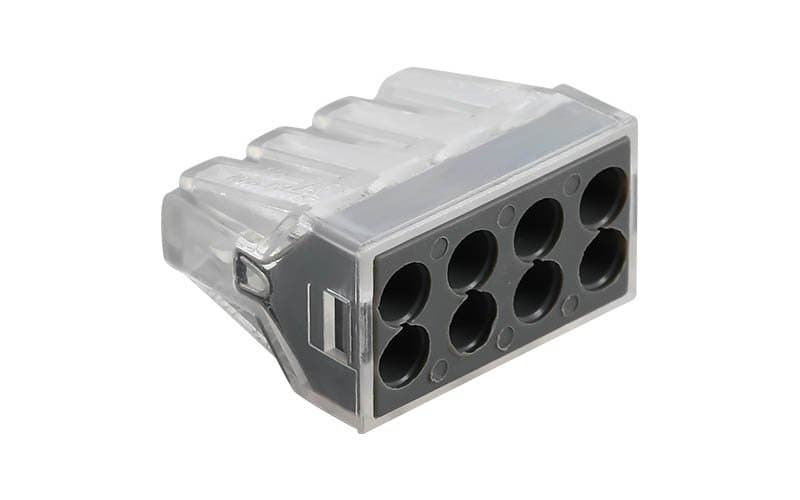 108 Push Wire Connector 8 Port Inline Terminal Block - Image 1