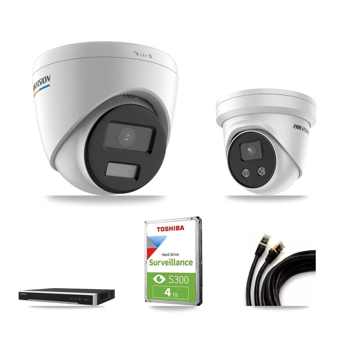 Hikvision 16-Channel 2MP – 5MP CCTV Kit — 4 2MP + 1 5MP Turret Cameras + 4TB Recording - Image 1