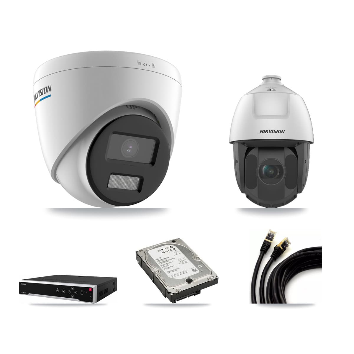 Hikvision 32-Channel 2MP CCTV Kit — 7 Turret + 1 PTZ Cameras + 5TB Recording - Image 1