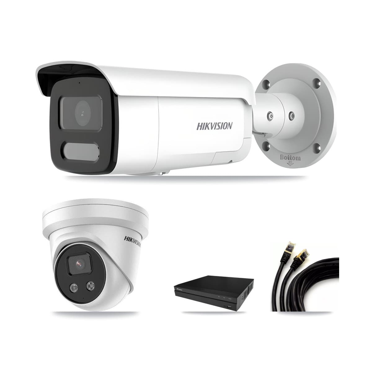 Hikvision & Prolux 16-Channel 4MP – 5MP CCTV Kit — 4 4MP Bullet + 2 5MP Turret Cameras + 8TB Recording - Image 1
