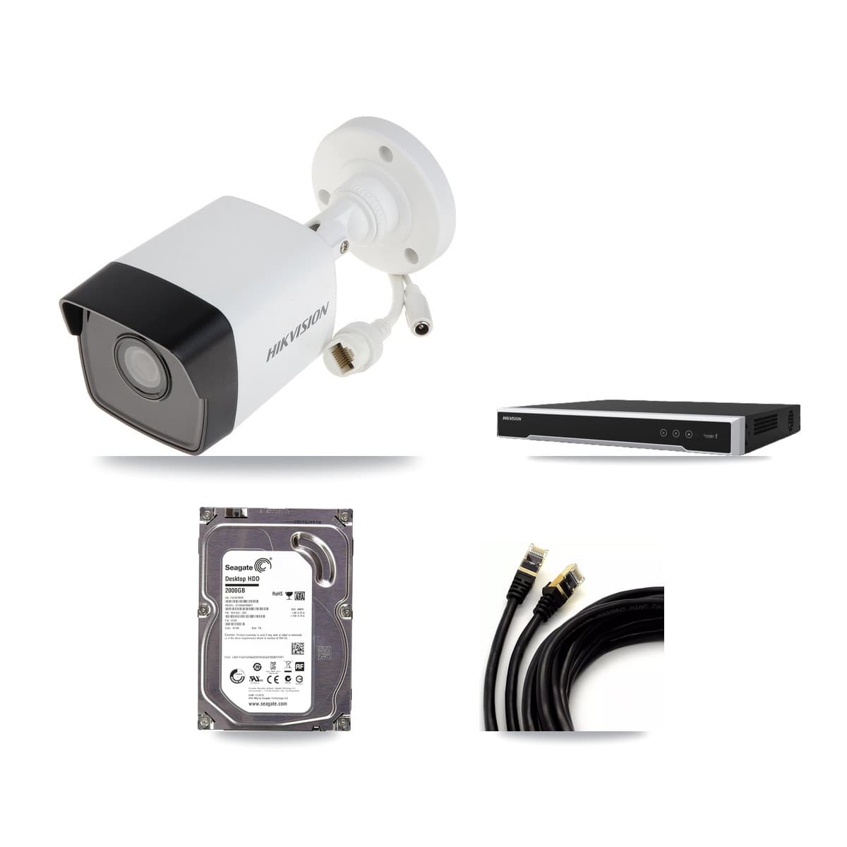 Hikvision 8-Channel 5MP CCTV Kit — 1 DS-2CD1053G0 Bullet Camera + 2TB Recording
