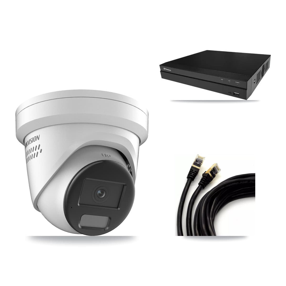 Hikvision & Prolux 8-Channel 4K CCTV Kit — 3 DS-2CD2387G2H Turret Cameras + 8TB Recording - Image 1