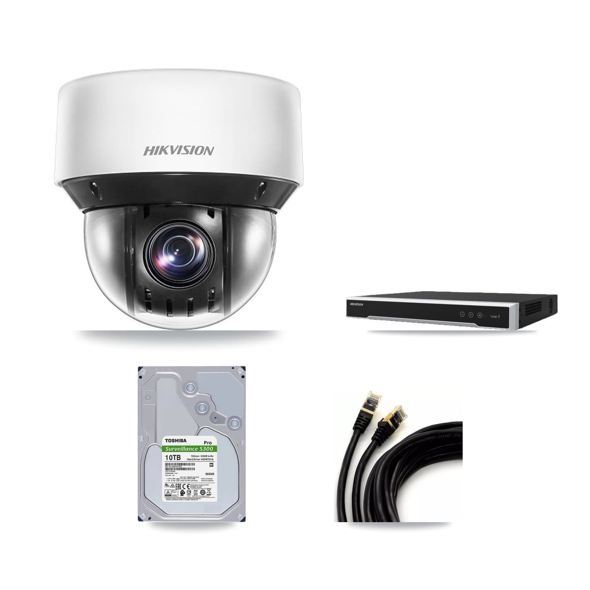 Hikvision 16-Channel 4MP CCTV Kit — 7 DS-2DE4A425IW PTZ Cameras + 10TB Recording - Image 1