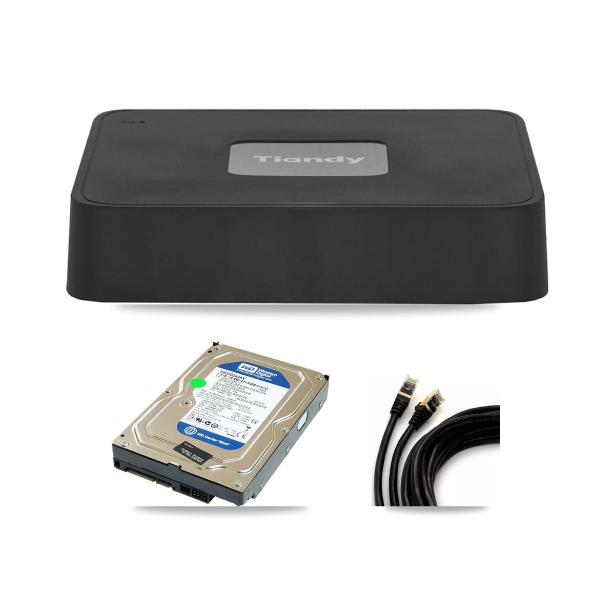 Tiandy 4-channel CCTV kit: 1 camera (1× 5MP Dome), 500GB hard drive