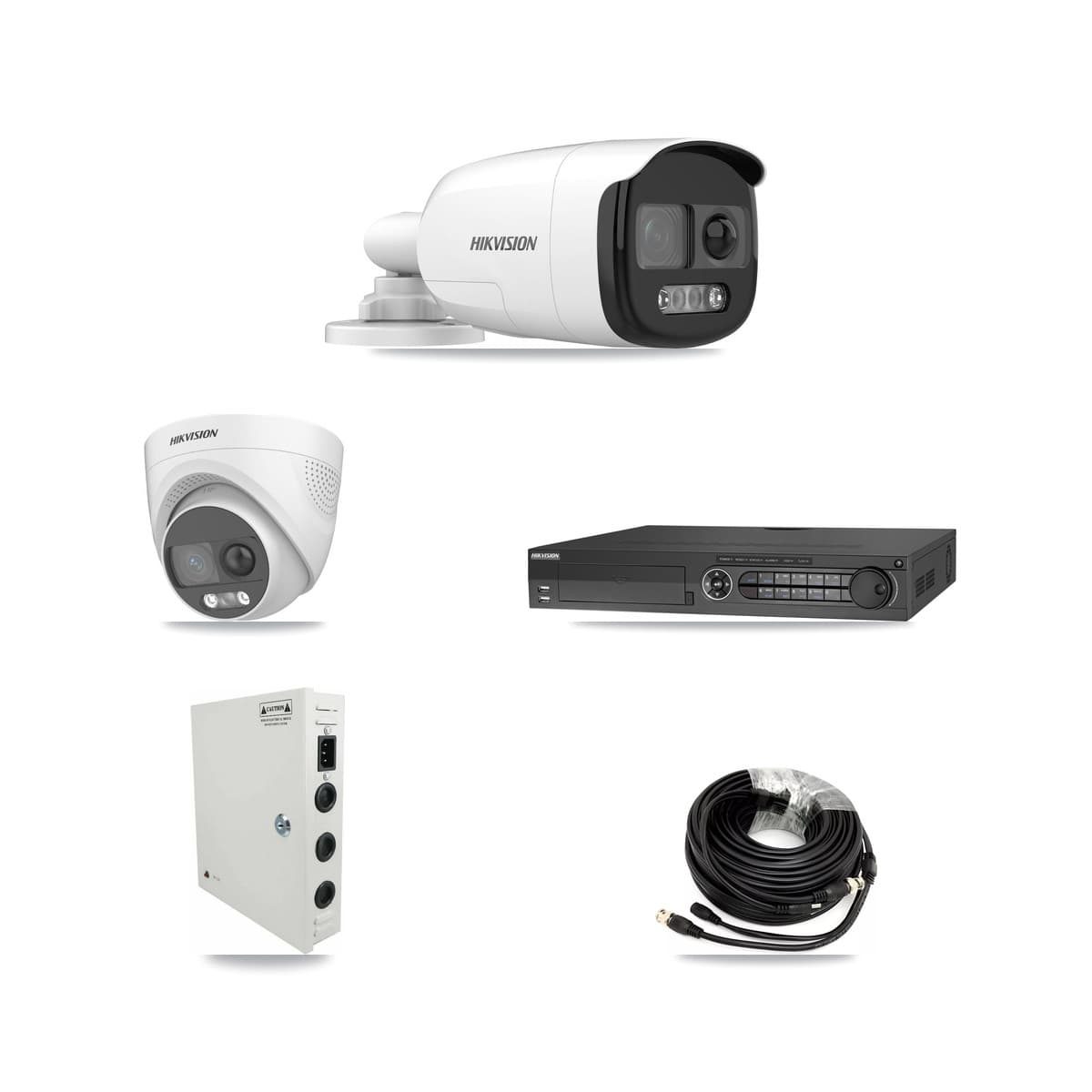 Hikvision 32-Channel 5MP CCTV Kit — 17 DS-2CE12KF3T Bullet + 8 DS-2CE72KF3T Turret Cameras + 4× 8TB Recording (DS-7332HQHI Recorder) - Image 1