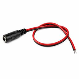 DC Female Red & Black Power Pigtail 15cm 5.5x2.1mm Barrel Connector