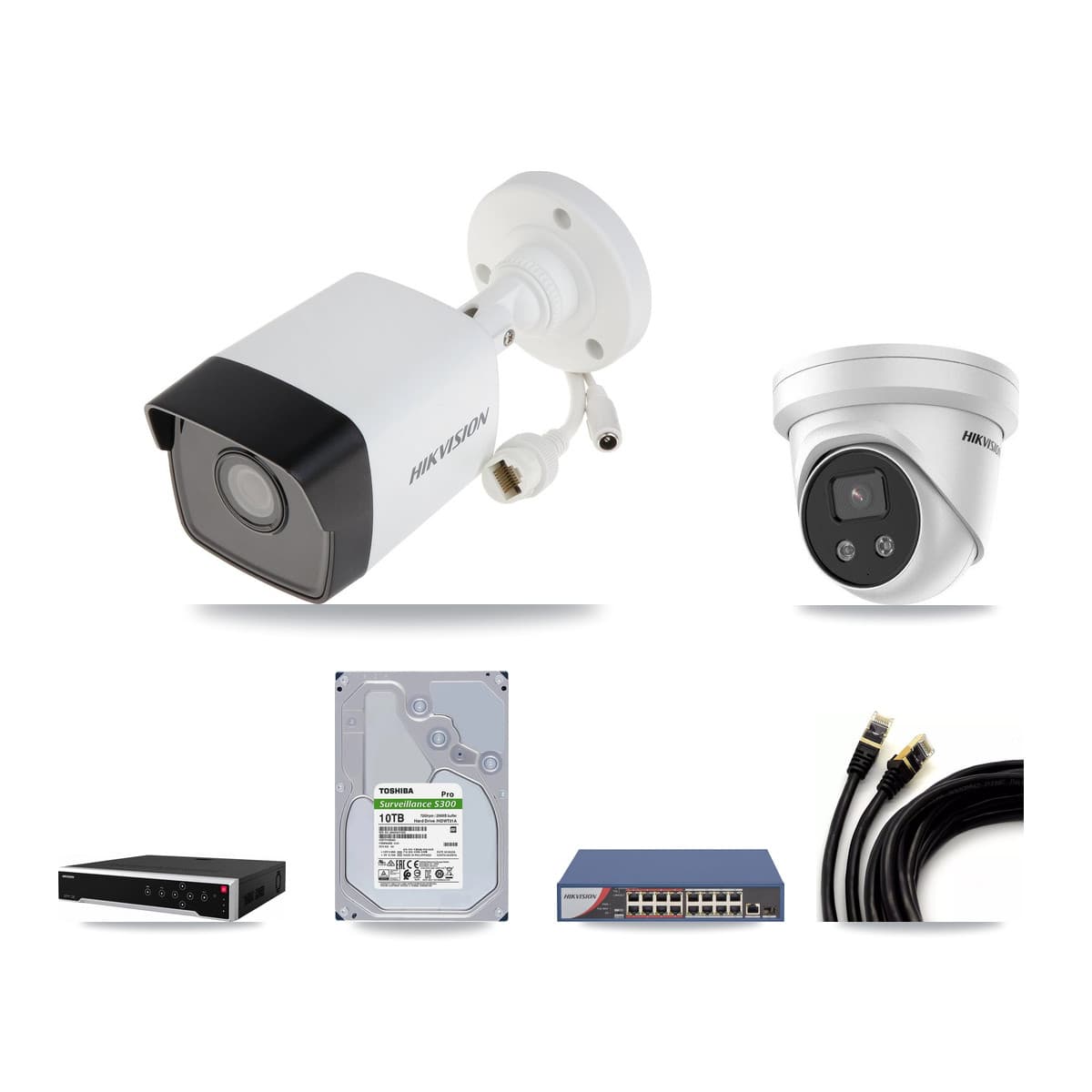 Hikvision 32-Channel 5MP CCTV Kit — 30 Bullet + 1 Turret Cameras + 4× 10TB Recording - Image 1