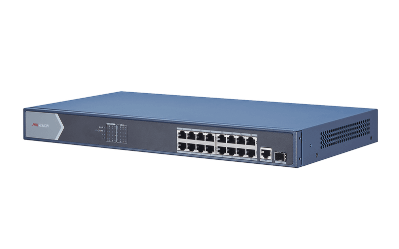 Hikvision DS-3E0518P-E 16-Port Gigabit PoE Unmanaged Network Switch - Image 1