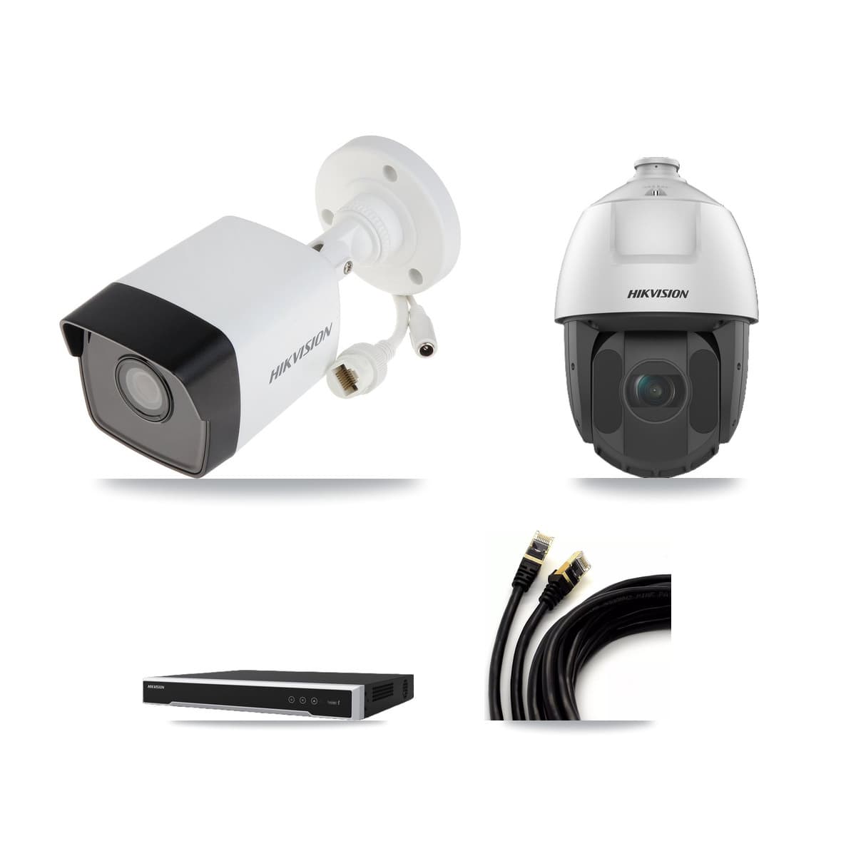 Hikvision 16-Channel 2MP – 5MP CCTV Kit — 5 5MP Bullet + 1 2MP PTZ Cameras + 8TB Recording - Image 1