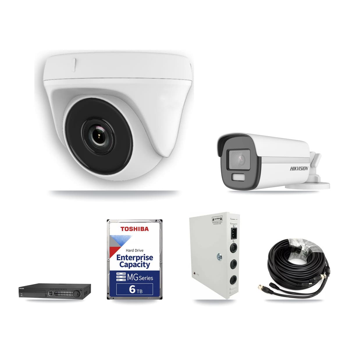 Hikvision 32-Channel 2MP – 4K CCTV Kit — 1 4K Bullet + 24 2MP Dome Cameras + 3× 6TB Recording - Image 1