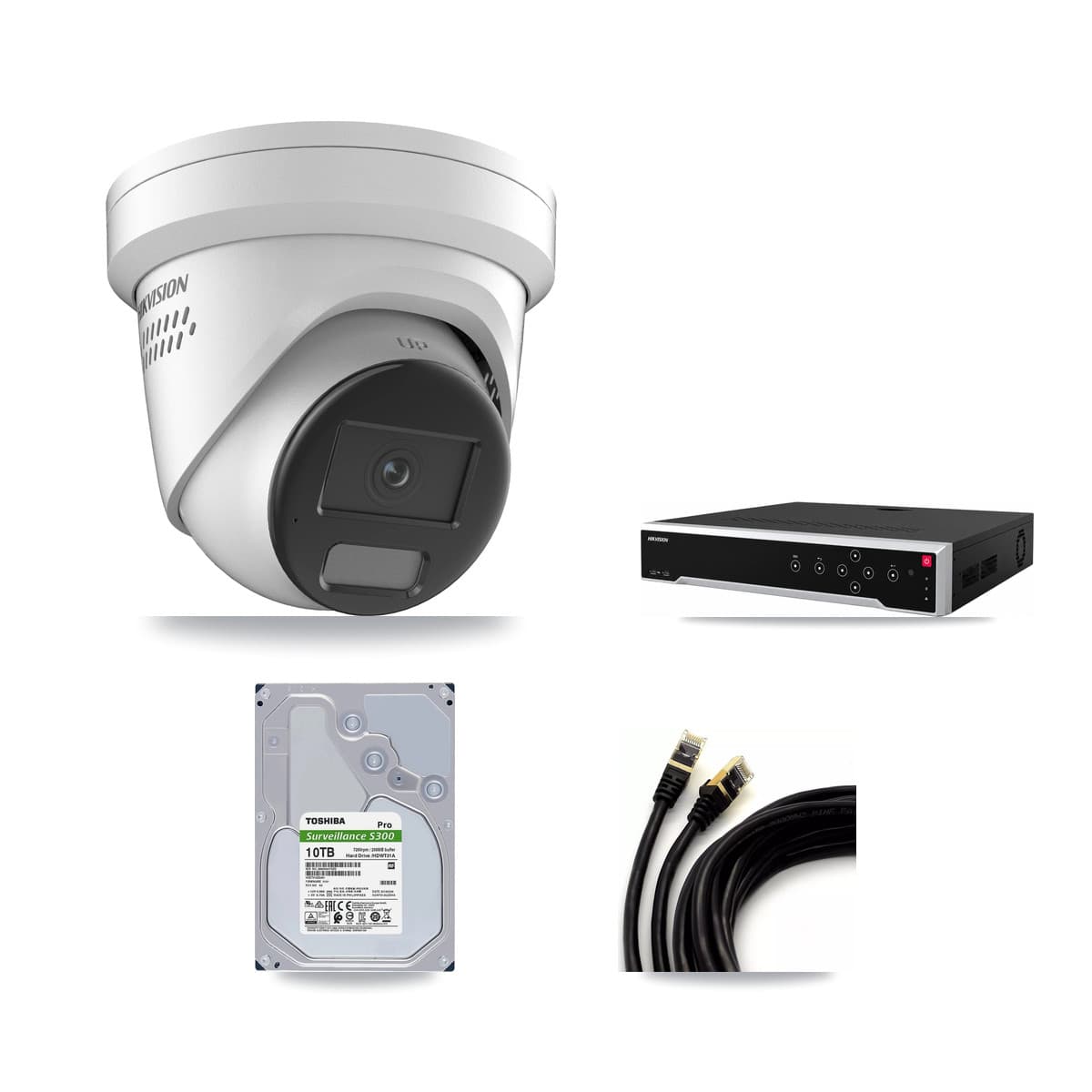 Hikvision 32-Channel 4K CCTV Kit — 8 DS-2CD2387G2H Turret Cameras + 2× 10TB Recording - Image 1