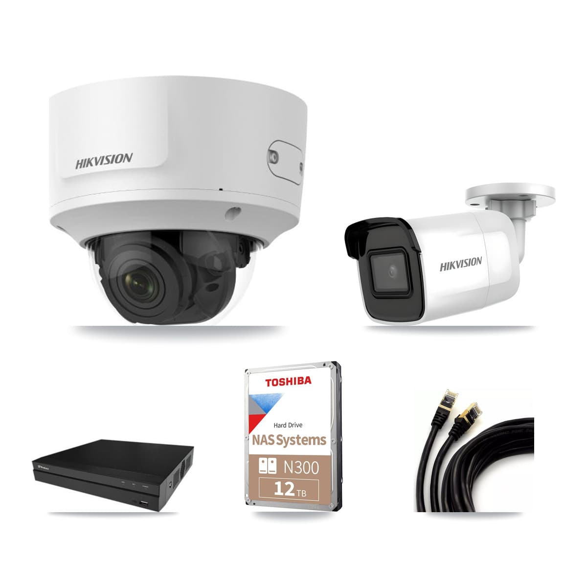 Hikvision & Prolux 16-Channel 2MP – 4K CCTV Kit — 1 4K Bullet + 15 2MP Dome Cameras + 12TB Recording - Image 1