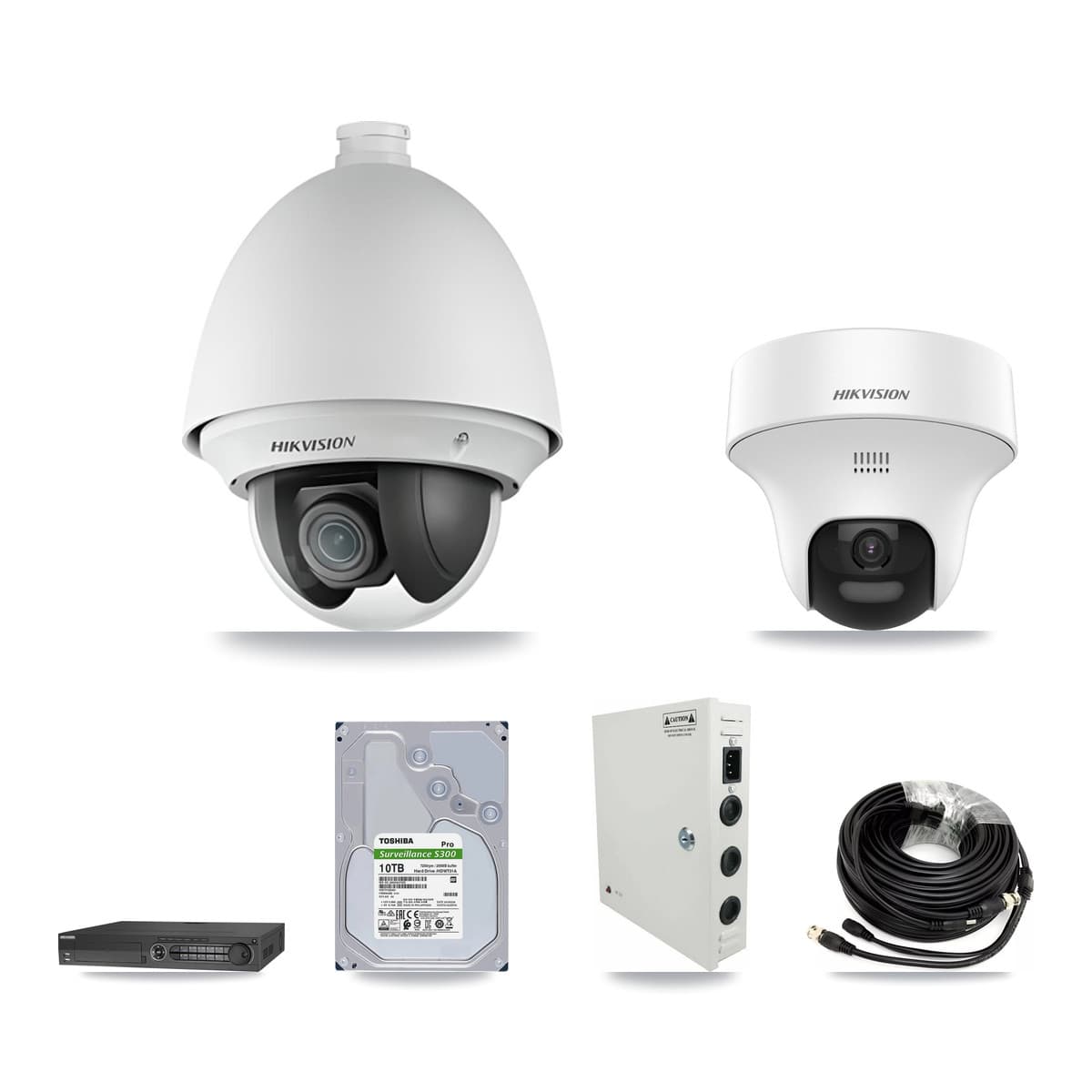 Hikvision 32-Channel 2MP – 5MP CCTV Kit — 14 2MP PTZ + 14 5MP Turret Cameras + 3× 10TB Recording (IDS-7332HUHI Recorder) - Image 1