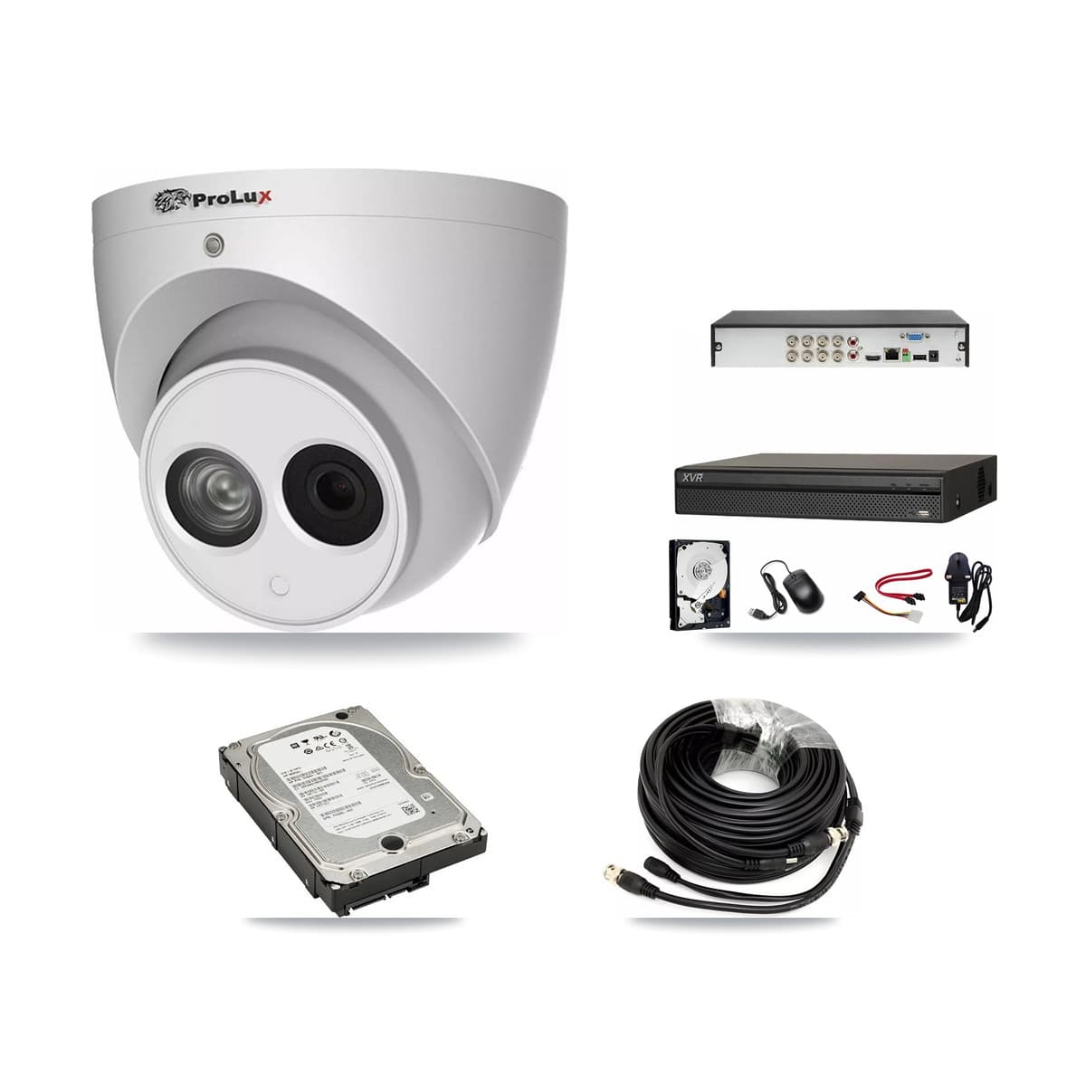 Prolux & Dahua 8-Channel 4MP CCTV Kit — 4 Turret Cameras + 5TB Recording (XVR-3108AD Recorder) - Image 1