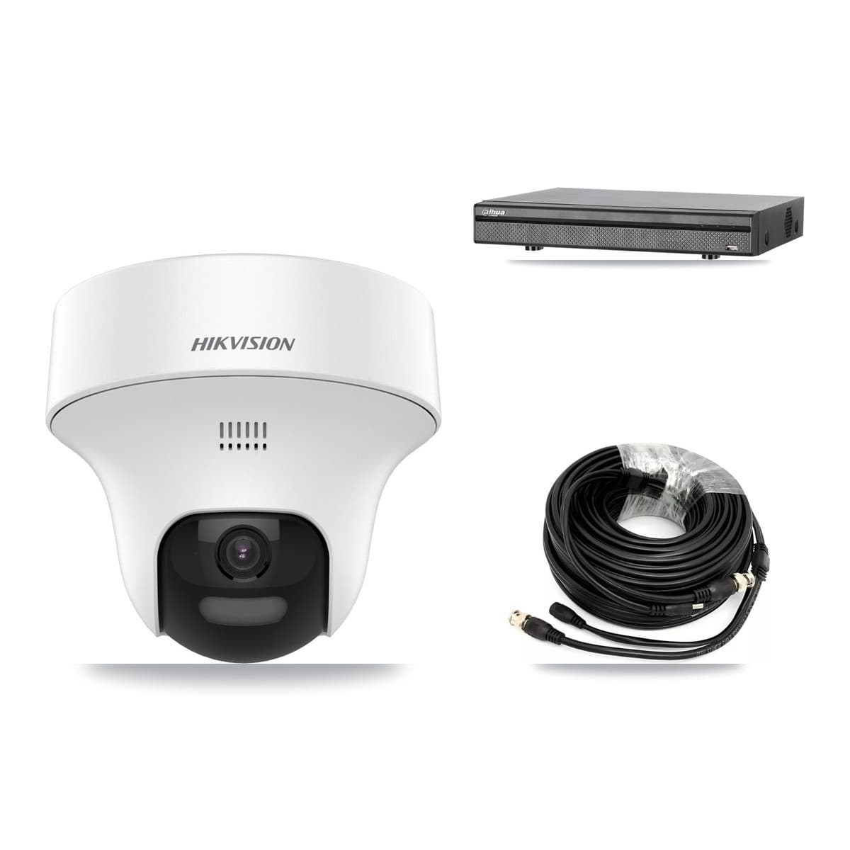 Hikvision & Dahua 8-Channel 5MP CCTV Kit — 6 DS-2CE70K0T Turret Cameras + 8TB Recording (DH-XVR5108H Recorder) - Image 1