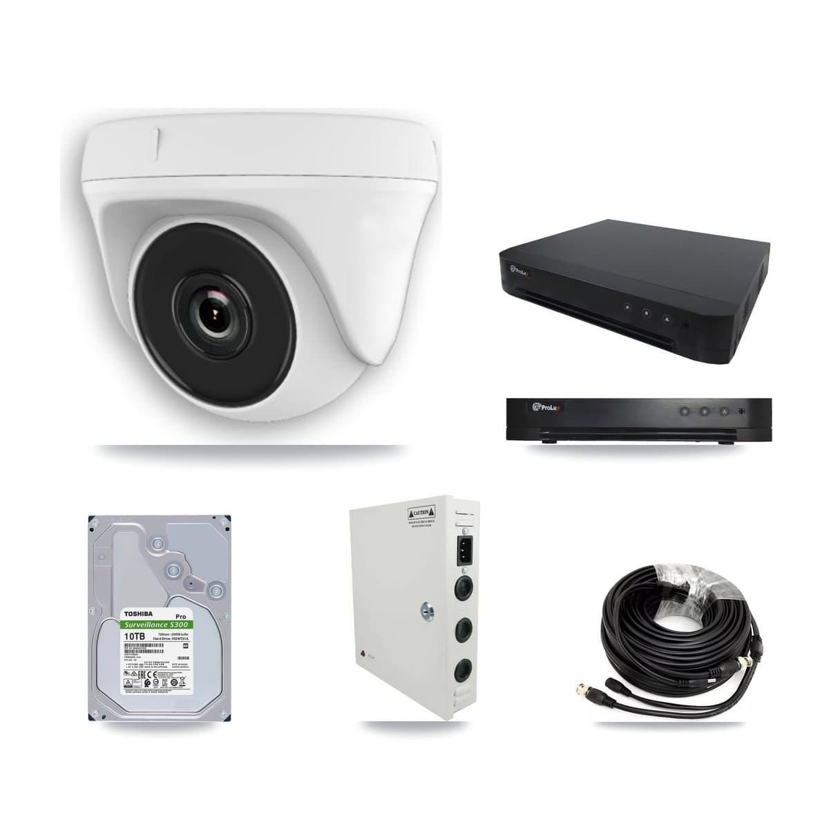 Prolux 16-Channel 2MP CCTV Kit — 16 Dome Cameras + 10TB Recording