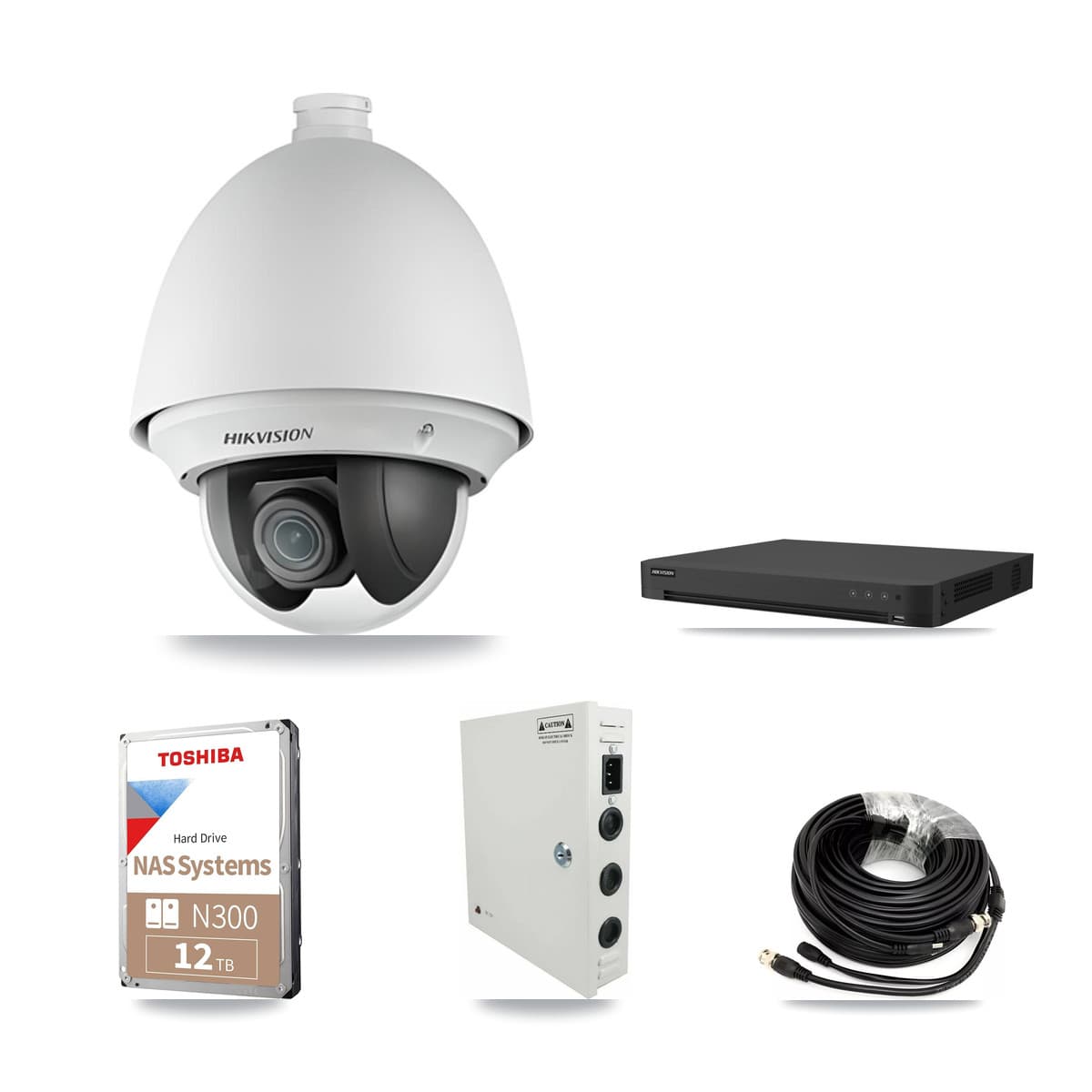 Hikvision 32-Channel 2MP CCTV Kit — 20 DS-2AE4225T PTZ Cameras + 12TB Recording (IDS-7232HQHI Recorder) - Image 1