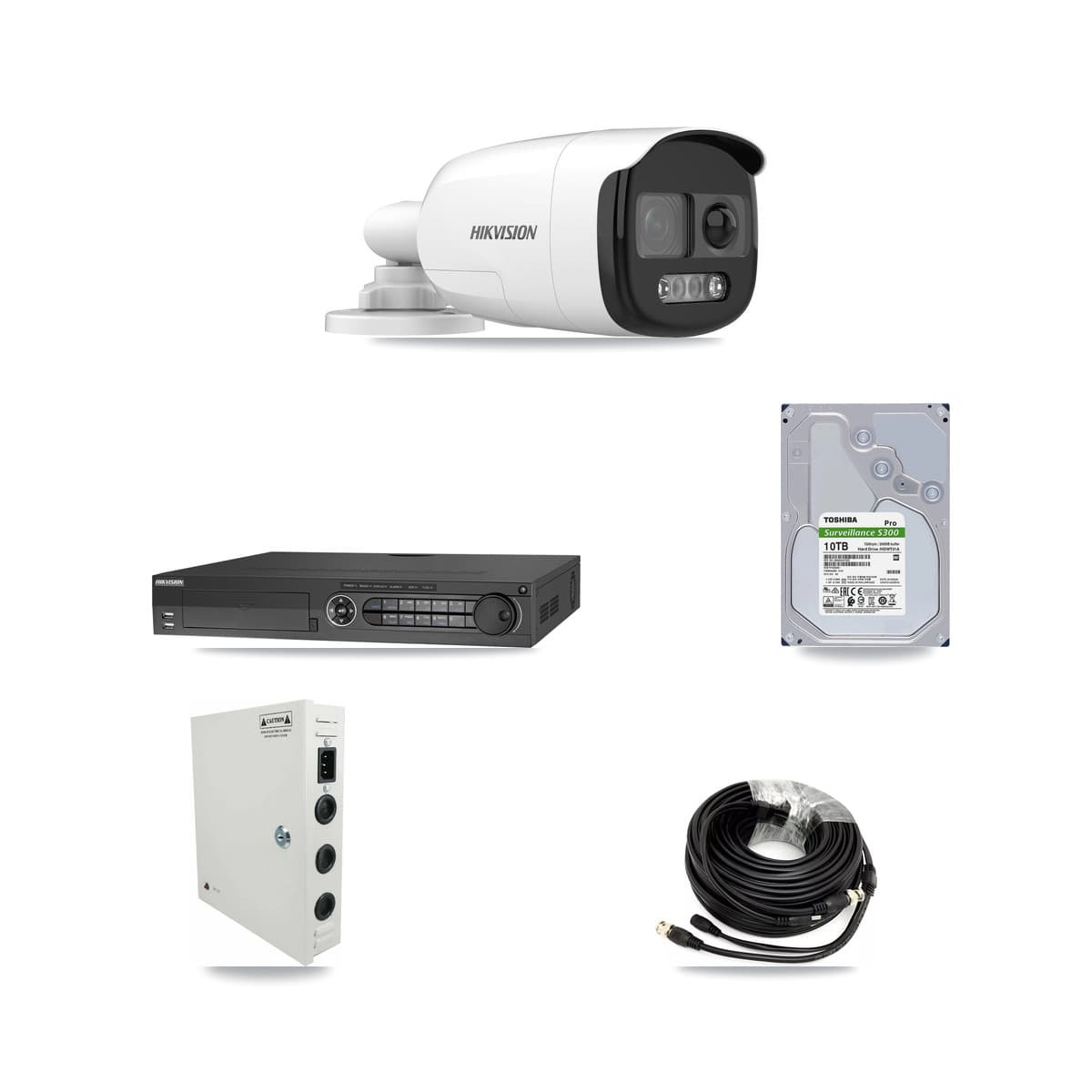 Hikvision 32-Channel 5MP CCTV Kit — 32 Bullet Cameras + 3× 10TB Recording