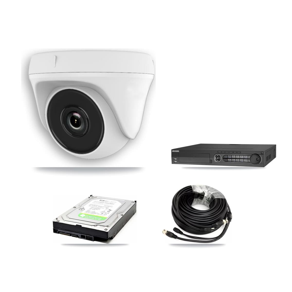 Hikvision 32-Channel 2MP CCTV Kit — 1 White Dome Camera + 1TB Recording (IDS-7332HUHI Recorder)
