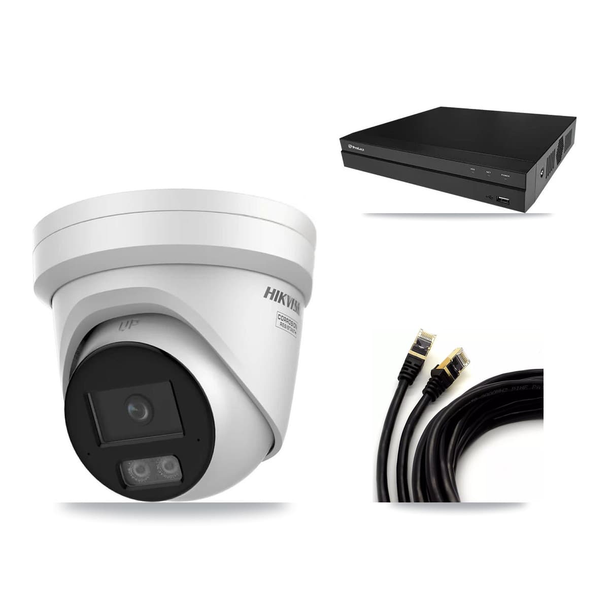 Hikvision & Prolux 8-Channel 4K CCTV Kit — 8 DS-2CD2387G3 Turret Cameras + 8TB Recording - Image 1