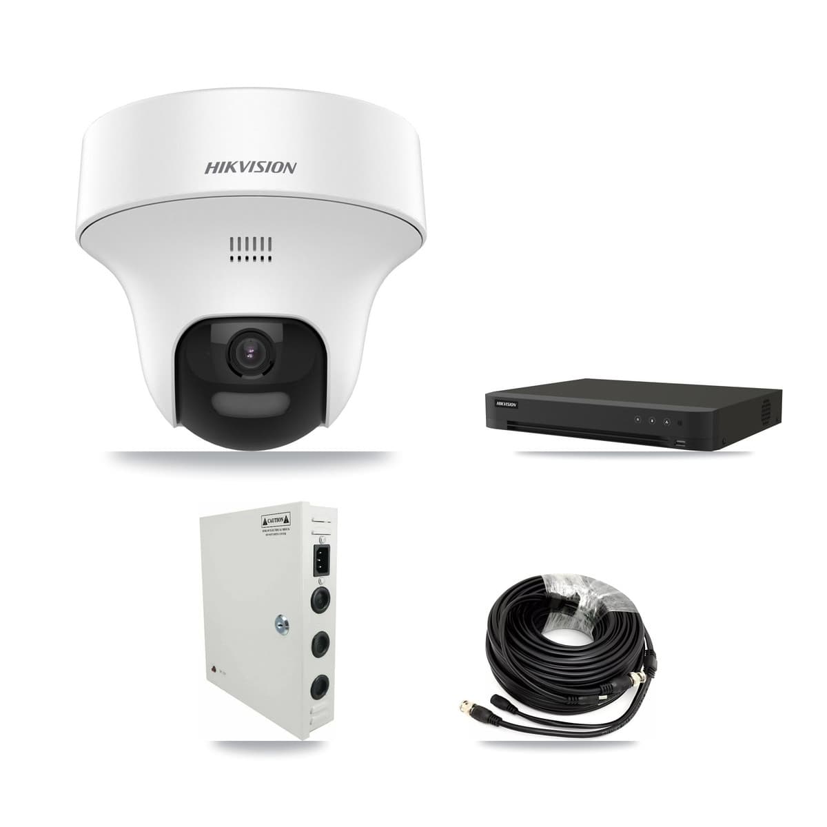 Hikvision 16-Channel 5MP CCTV Kit — 12 DS-2CE70K0T Turret Cameras + 8TB Recording (IDS-7216HQHI Recorder)