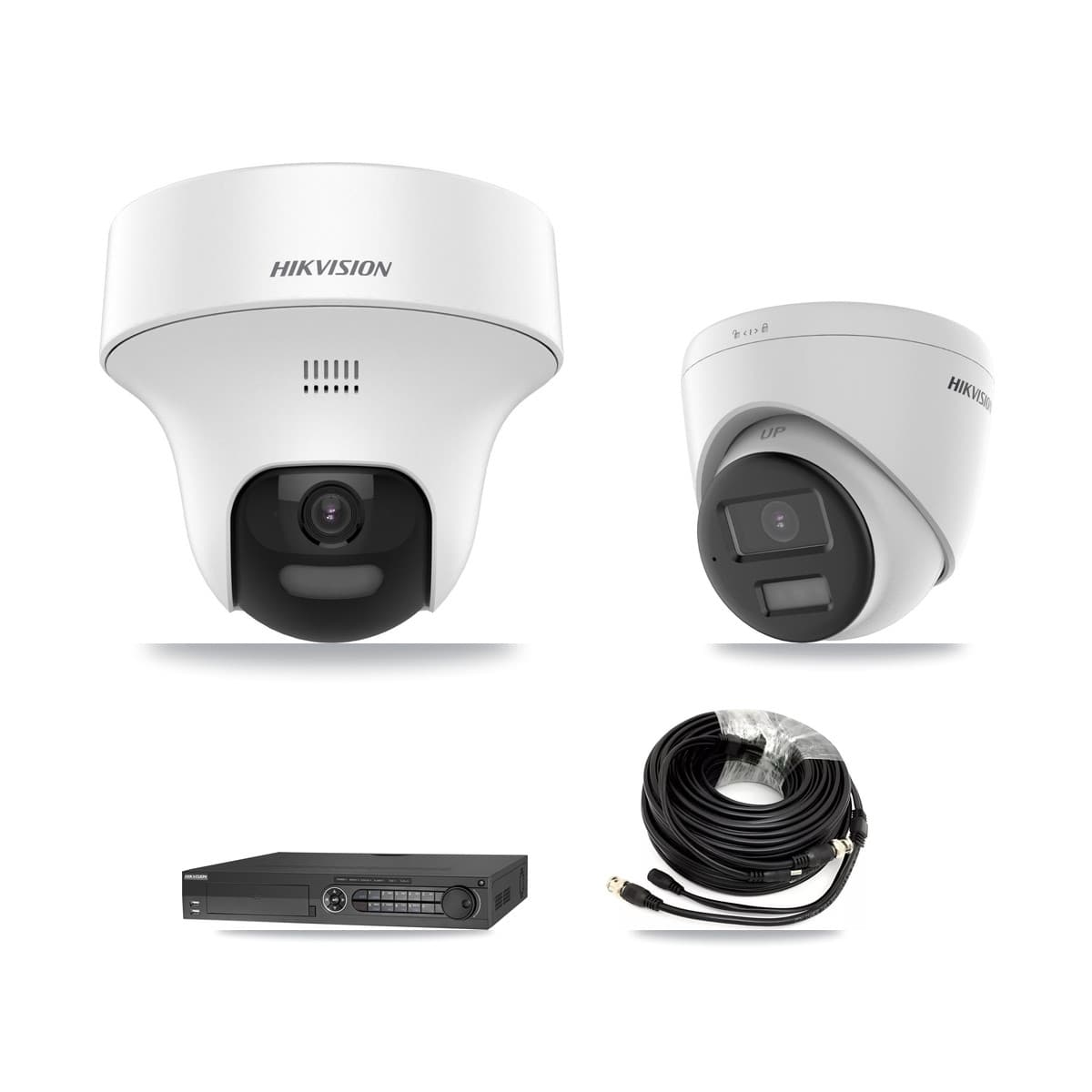 Hikvision 32-Channel 5MP – 4K CCTV Kit — 4 DS-2CE70K0T 5MP + 4 DS-2CE78U0T 4K Turret Cameras + 2× 8TB Recording