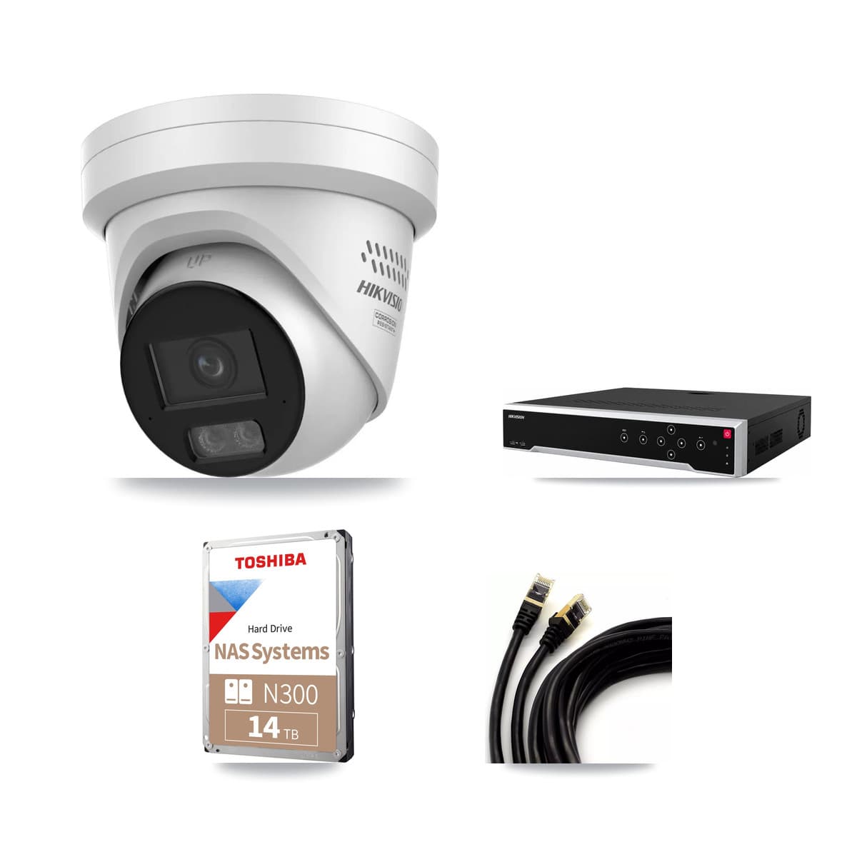 Hikvision 32-Channel 4MP CCTV Kit — 11 DS-2CD2347G3 Turret Cameras + 14TB Recording - Image 1