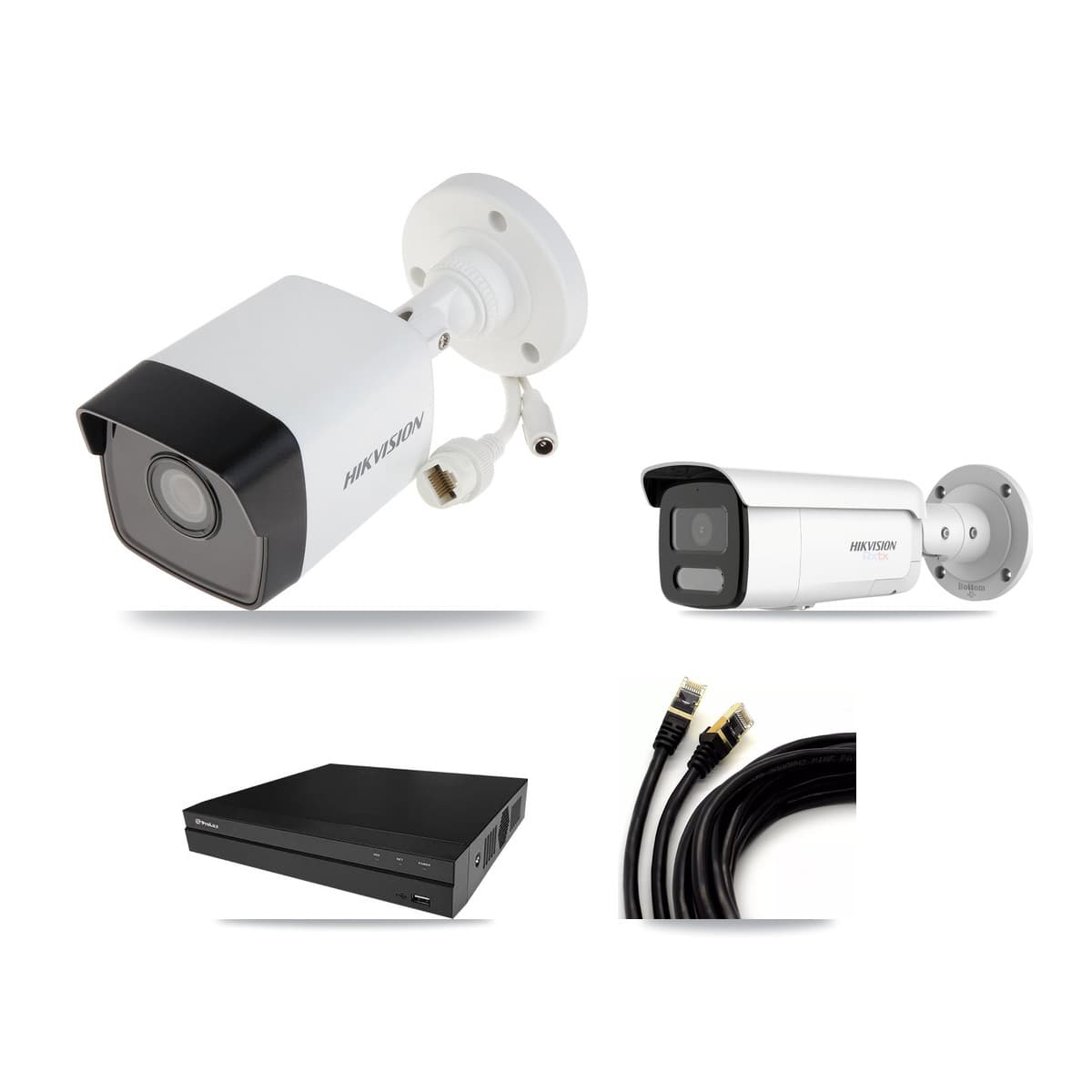 Hikvision & Prolux 8-Channel 5MP – 4K CCTV Kit — 4 5MP + 1 White 4K Bullet Cameras + 8TB Recording