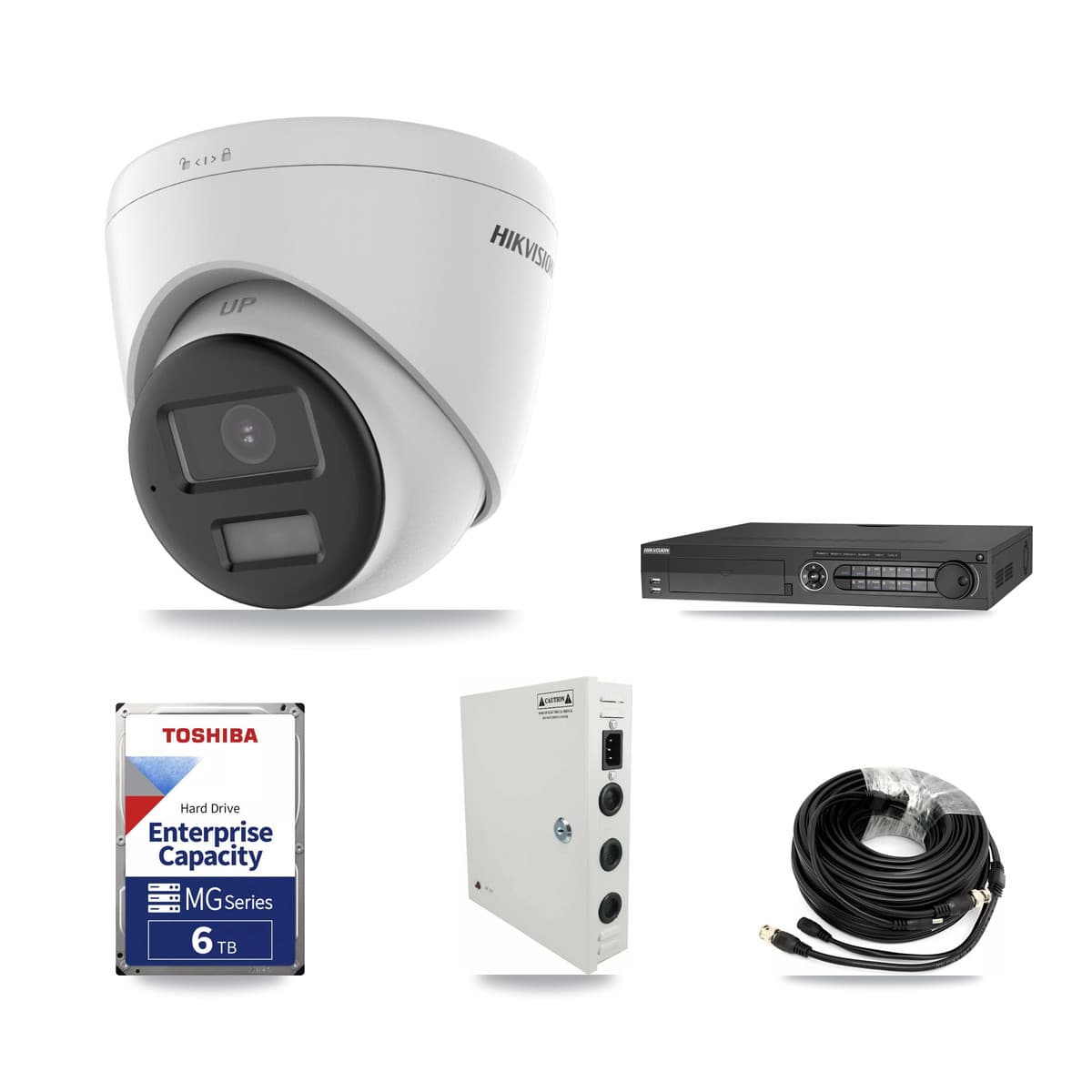 Hikvision 32-Channel 5MP – 4K CCTV Kit — 10 DS-2CE78K0T-LPTS 5MP + 22 DS-2CE78U0T-LPTS 4K Turret Cameras + 3× 6TB Recording (IDS-7332HUHI-M4/S Recorder)