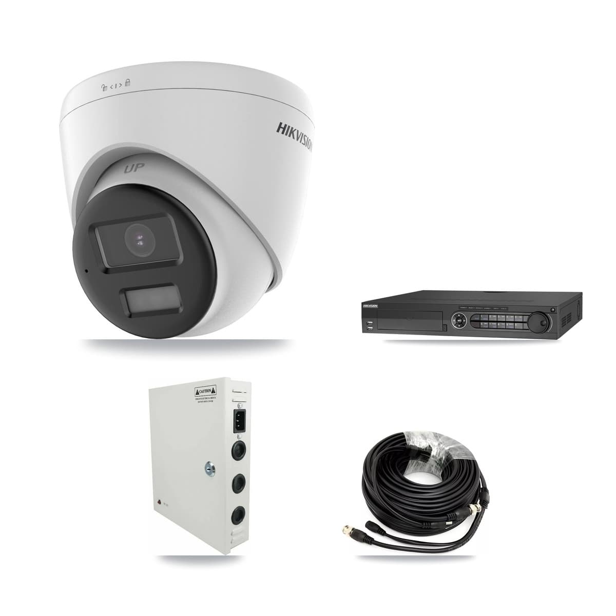 Hikvision 32-Channel 5MP CCTV Kit — 32 DS-2CE78K0T-LPTS Turret Cameras + 3× 8TB Recording (DS-7332HQHI-K4 Recorder)