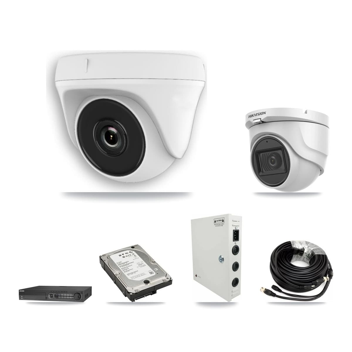 Hikvision 32-Channel 2MP – 5MP CCTV Kit — 1 5MP Turret + 20 2MP Dome Cameras + 3× 5TB Recording - Image 1
