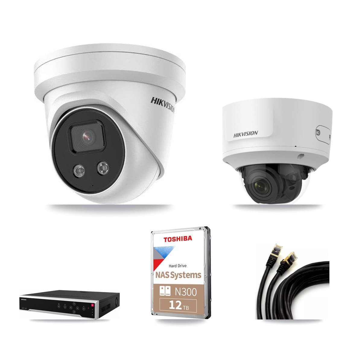 Hikvision 32-Channel 2MP – 5MP CCTV Kit — 1 2MP Dome + 8 5MP Turret Cameras + 12TB Recording - Image 1