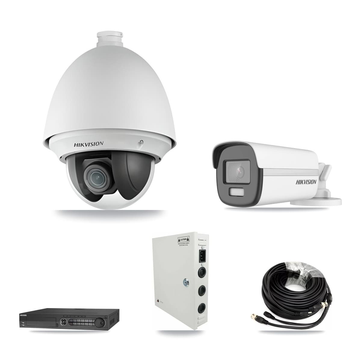 Hikvision 32-Channel 2MP – 4K CCTV Kit — 22 DS-2AE4225T 2MP PTZ + 1 DS-2CE12UF3T 4K Bullet Cameras + 2× 8TB Recording - Image 1
