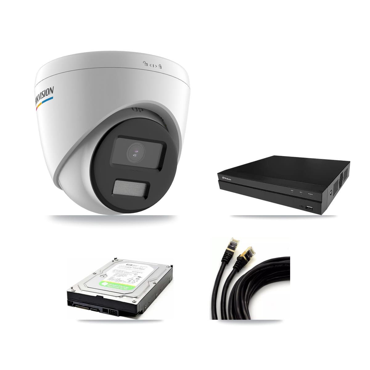 Hikvision & Prolux 8-Channel 2MP CCTV Kit — 2 Turret Cameras + 1TB Recording - Image 1