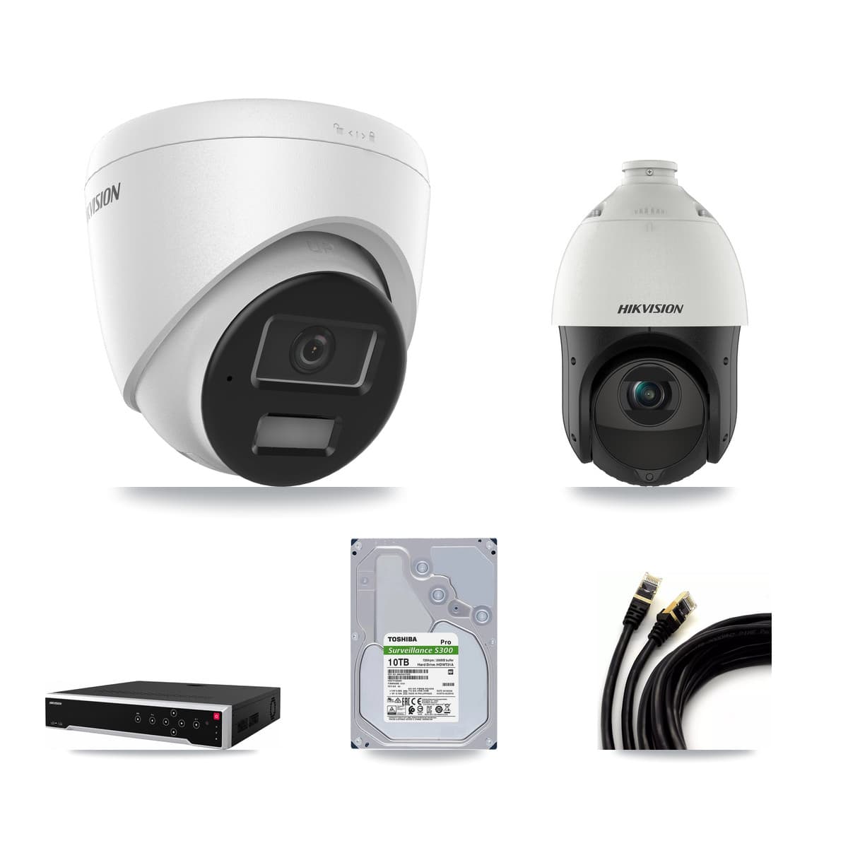 Hikvision 32-Channel 4MP CCTV Kit — 6 Turret + 1 PTZ Cameras + 10TB Recording - Image 1