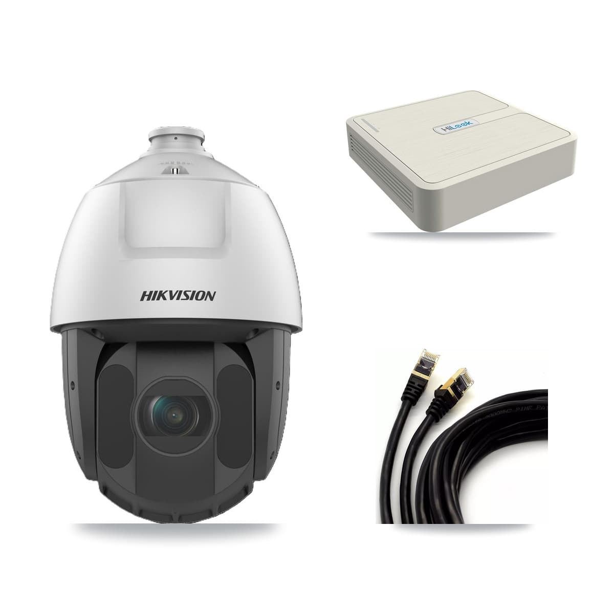 Hikvision & HiLook 8-Channel 2MP CCTV Kit — 5 PTZ Cameras + 3TB Recording (NVR-108H-D Recorder) - Image 1