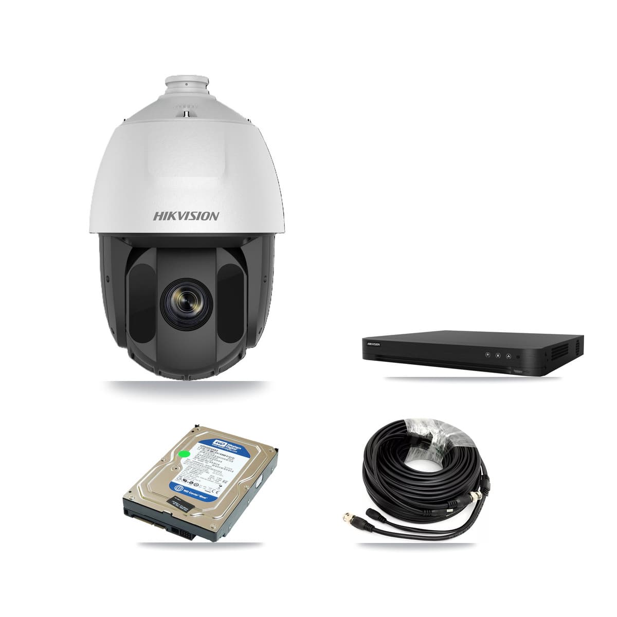 Hikvision 16-Channel 2MP CCTV Kit — 1 DS-2AE5225TI PTZ Camera + 500GB Recording (DS-7216HGHI Recorder) - Image 1