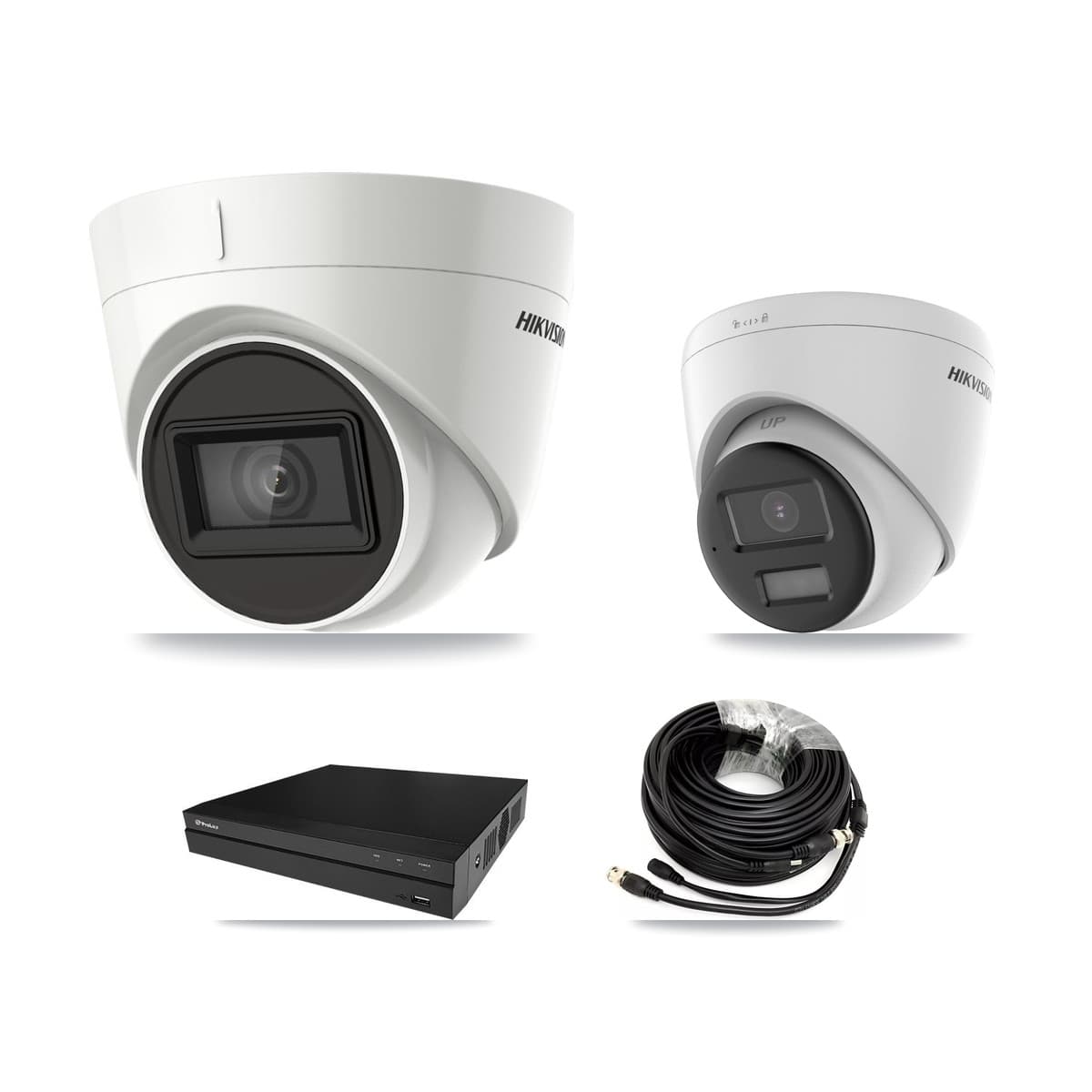 Hikvision & Prolux 8-Channel 4K CCTV Kit — 1 DS-2CE78U0T + 5 DS-2CE78U1T Turret Cameras + 2× 8TB Recording