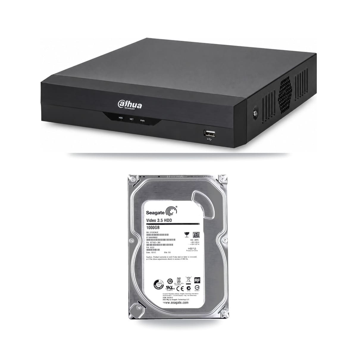 Dahua 4-channel DVR recorder with 1TB hard drive