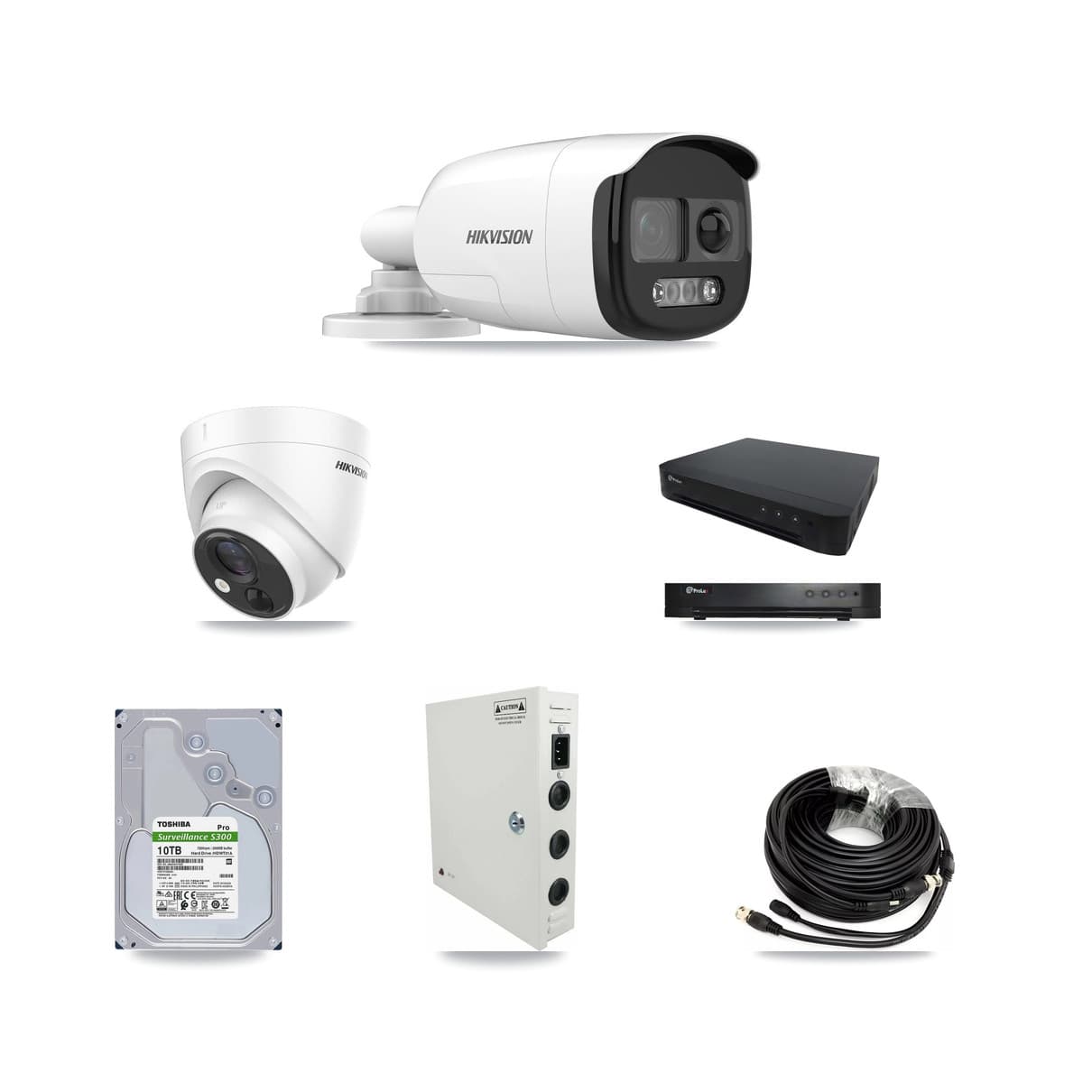 Hikvision & Prolux 16-Channel 5MP CCTV Kit — 15 Bullet + 1 Turret Cameras + 10TB Recording - Image 1