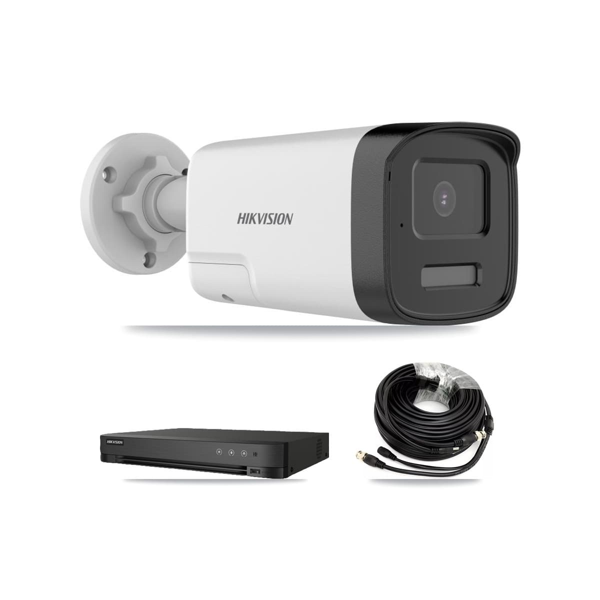 Hikvision 8-Channel 5MP CCTV Kit — 6 DS-2CE17K0T-LXTS Bullet Cameras + 8TB Recording (IDS-7208HUHI-M1/E Recorder)
